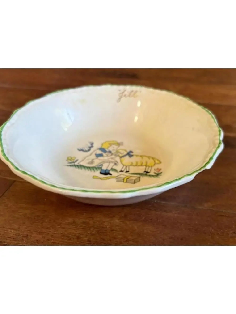 Vintage 'Jill' Children's Tea Set - Plate, Bowl, and Cup